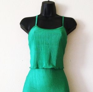 Green Womens Spaghetti Strap Dress Size Medium.
